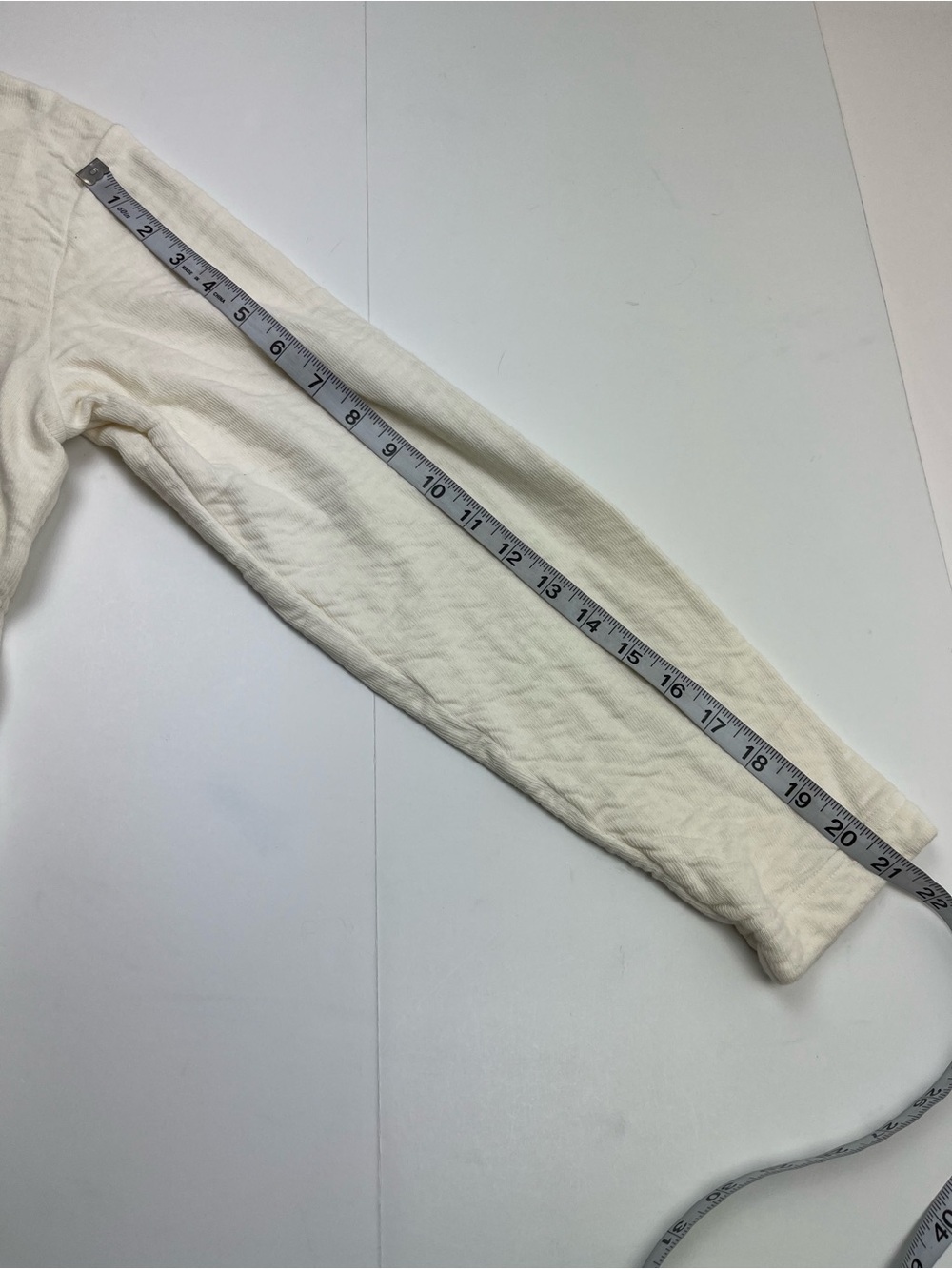 Alex Mill 100% Cotton Cream Long Sleeve Top Pocket Womens Size Large Minimalist - Picture 9 of 10